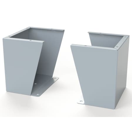 Saginaw Control & Engineering Floor Stand Kit, 12 in. H x 12 in. W x 9.12 in. L, Carbon Steel, 1 PR SCE-FK1212LG